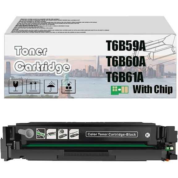 T6B59A T6B60A T6B61A Toner Cartridge, Compatible for HP M254nw M254dw M254dn Printer —— High Print Volume with Chip