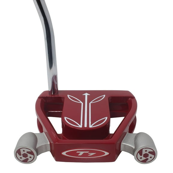 T7 Twin Engine Red Mallet Golf Putter Right Handed with Alignment Line Up Hand Tool 34 Inches Short Men's Perfect for Lining up Your Putts