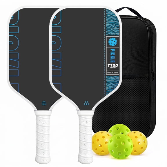 Osmo Elite Spin Pickleball Paddle, T700 Carbon Fiber Pickleball Paddle, Polypropylene Honeycomb Core for Spin, Control & Steady Power(Blue B)