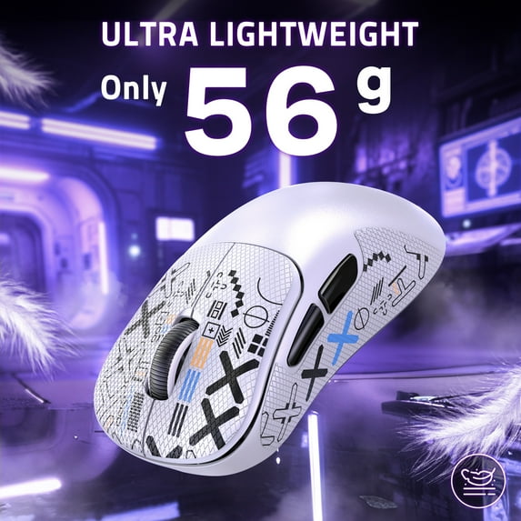 T700 Lightweight Wireless Gaming Mouse, 3-Mode Programmable, Ergonomic Design, Compact, Professional IC, USB Type-C Charging, Rechargeable Lithium Polymer Battery, Compatible with PC, Laptop, Mac