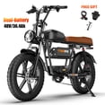 thumbnail image 1 of T73 Max Electric Bike for Adults, 48V 36Ah Large Battery, 750W Powerful Motor 20MPH, 20"×4" Fat Tire E-Mountain Bike Off-Road,Electric Bicycle UL2849, 1 of 9