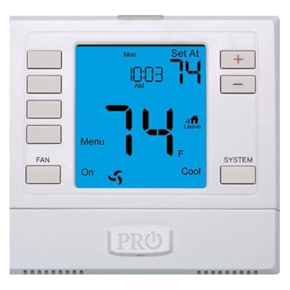 T755 3 Hot/2 Cold 7 Day Thermostat with 4-Sq-Inch Screen , White