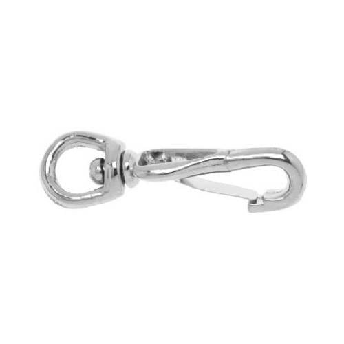 Campbell T7615602 Spring Snap - 1/4" Swivel Round Eye, Swivel Eye Snap Hook