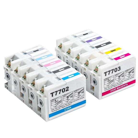 T770 T770020  T770820 T770920 Ink Cartridge Compatible for  SureColor P700 Printer(10 Pack)