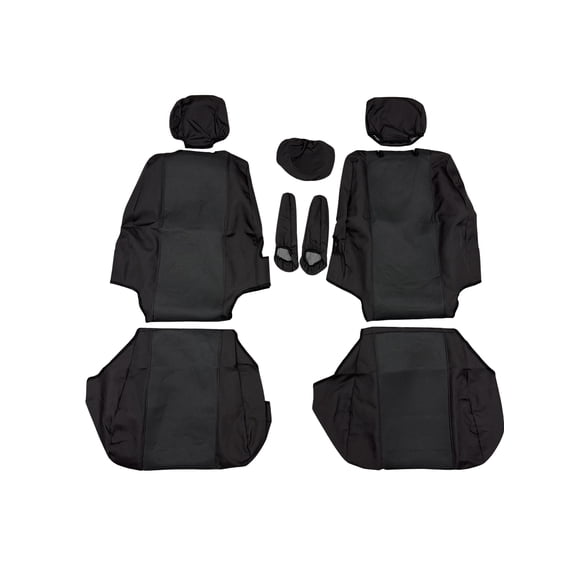 T785 1999-2004 Durafit Seat Covers for Toyota Tundra XCab Captain Chairs with Manual Seat Controls made in Black twill