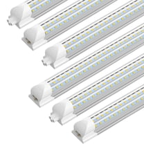 CNSUNWAY T8 2ft LED Shop Light Connectable, D Shape, 24W 6000K Fluorescent Lamp, 2 Pack