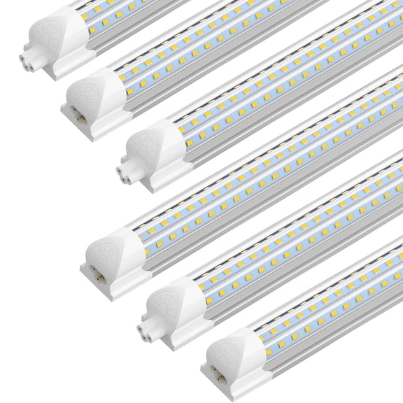 CNSUNWAY T8 2ft LED Shop Light Connectable, D Shape, 24W 6000K Fluorescent Lamp, 2 Pack