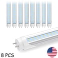 thumbnail image 1 of T8 4FT LED Tube Light Bulbs 28W Double Row,6000K Cool White LED Shop Light,3200 Lumens Clear Cover,8 Pack, 1 of 6