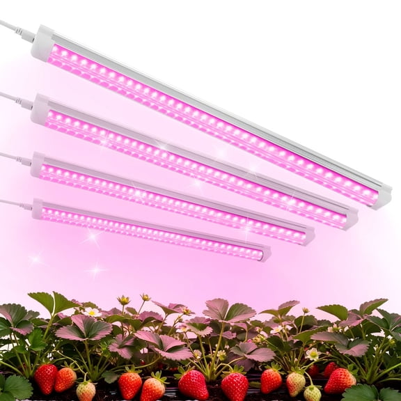 CNSUNWAY T8 4ft LED Grow Light for Indoor Plants, Red & Blue Spectrum, 40W, 8-Pack