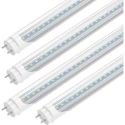 T8 4ft LED Light Bulbs 22W Fluorescent Tube, 6500K Cool White, 2400 Lumens, 4-Pack