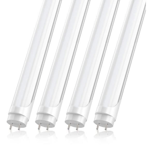 T8 4ft LED Light Bulbs 22W Fluorescent Tube,6000K Cool White,Frosted,4-Pack
