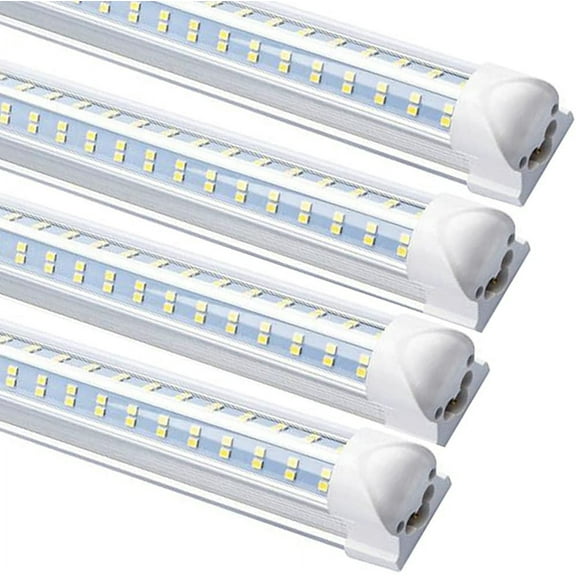 T8 4ft LED Shop Light Fixtures,Linkable, V Shape, 50W 5000K Daylight, 25-Pack