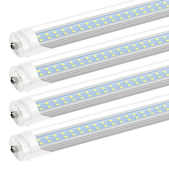 T8 8ft LED Tube Light Bulbs, Single Pin Fa8 Base, Dual Row 72W 6000K,1-Pack