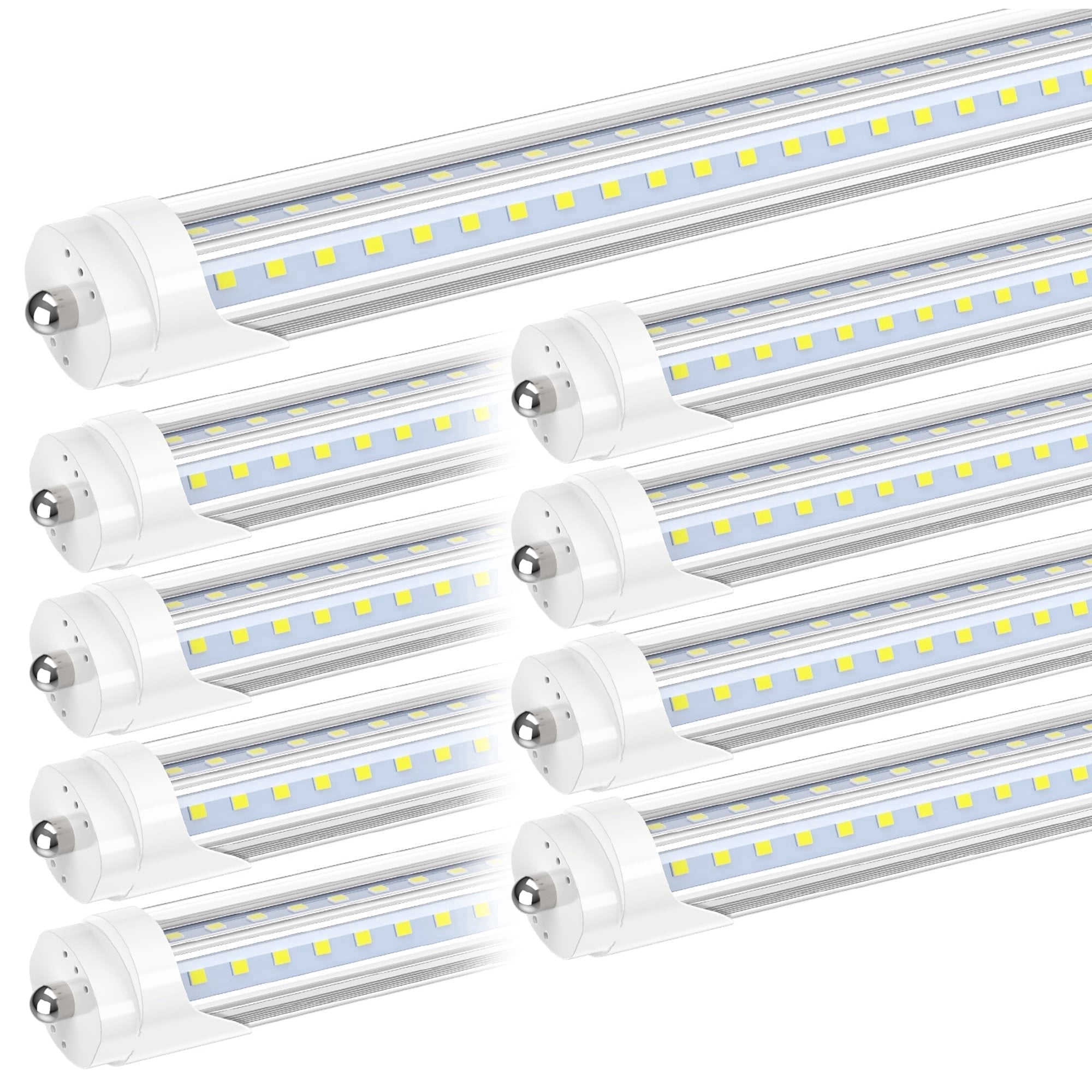 CNSUNWAY LIGHTING 8ft LED Tube Light Bulbs, Single Pin Fa8 Base, 72W ...