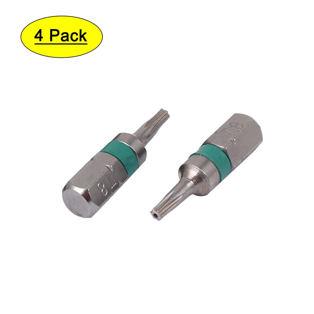 Tr8 Bit T8 Hex Shank Magnetic Torx Security Screwdriver Bit Gray 4pcs - Walmart.com
