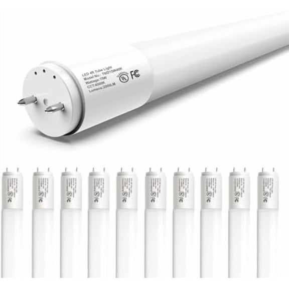 T8 LED Bulbs 4 Foot, 10-Pack 4FT LED Tube Light, 4000K, Natural Light (Ballast Remove Required, Single END Power), NOT Direct Fluorescent Replacement$$Tools & Hardware Other
