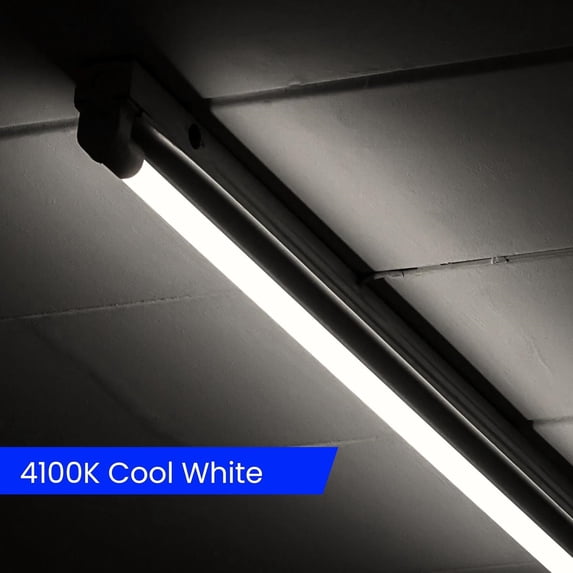 T8 LED Bulbs 4 Foot, 40 Watt Equivalent, Type A Tube Light, Plug & Play, T8 or T12 LED Tube Light, LED Fluorescent Replacement, Frosted, T48/840/LEDG2/4, 4100K Cool White, 4 Pack