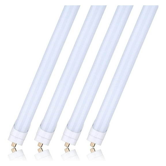 T8 LED Tube Light 8 Feet 45W, Single Pin FA8 Base LED Bulb, Frosted/Milky Cover, Daylight White 5000k, Fluorescent Tube Replacement, 4Pack, Ship from USA
