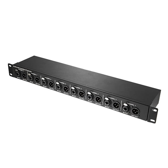 T8 Multi-Function 8-Channel Audio Isolator 1U Rack Mounted XLR 6.35mm Audio Isolator Eliminates Current