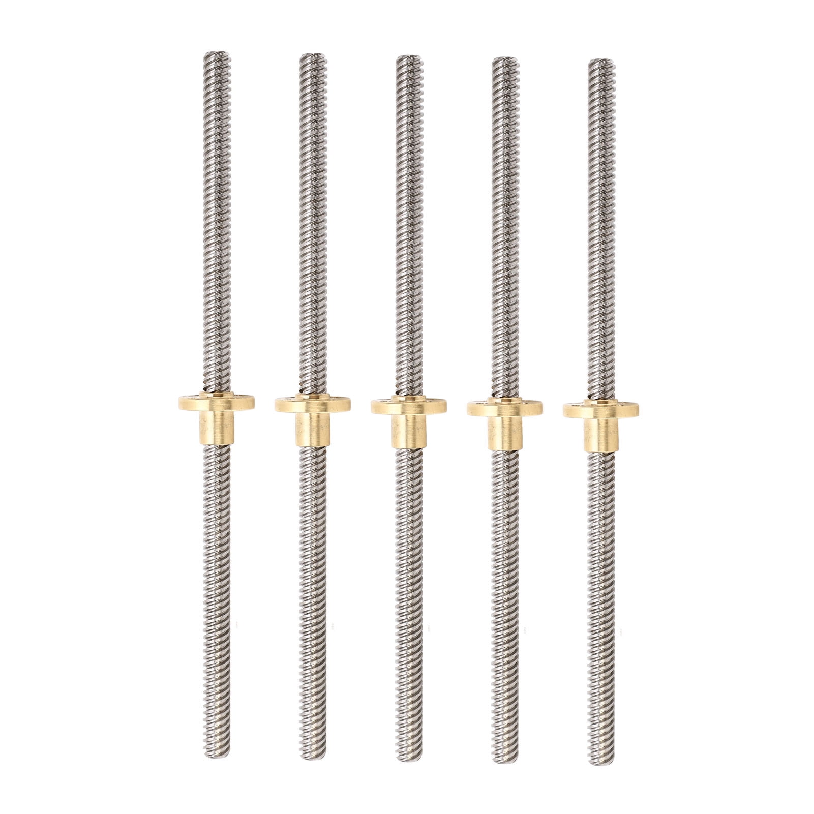 T8 Screw Linear Motion Screw Rod 200mm Screw 5 Pcs T8 Screw 2mm Pitch