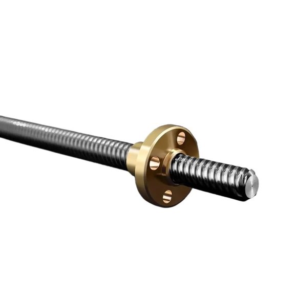 T8 Stainless Steel Lead Screw with Brass Nut for 3D Printers, 8mm OD Threaded Rod