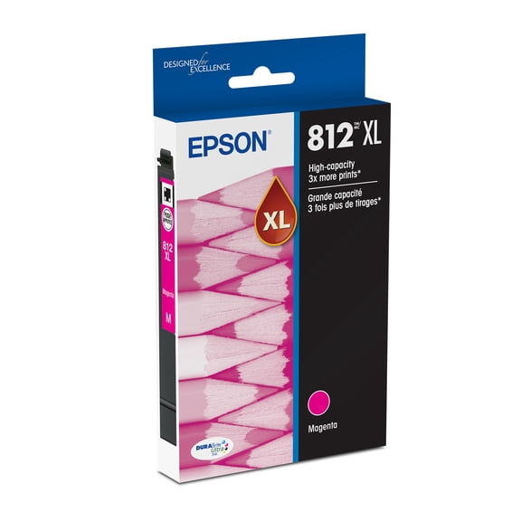 Epson T812XL320-S (T812XL) DURABrite Ultra High-Yield Ink 1100 Page-Yield Magenta T812XL320S
