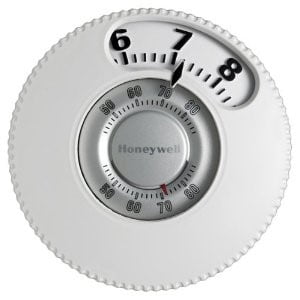 White Round Digital Low Voltage Thermostat