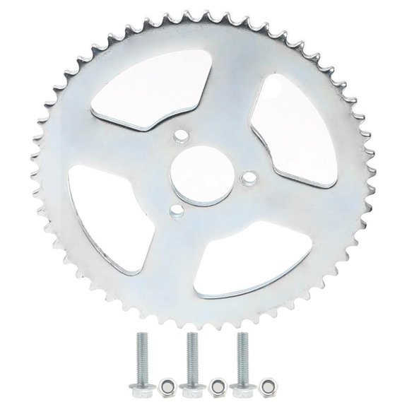 T8F 54T Rear Chain Sprocket 26mm Inner Diameter 3 Hole Pattern with Bolts for 47cc 49cc 2 Stroke Engine Mini Dirt Pit Bike Pocket Monkey Bike Scooter ATV UTV Quad Moped Go Kart Buggy Mobility Taotao