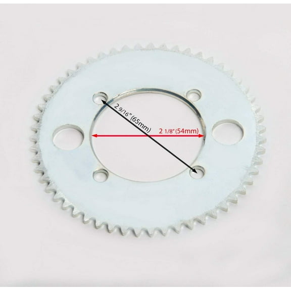 #T8F 8mm 54T 4 hole Sprocket chain drive gear f rear wheel GoKart ATV eBike