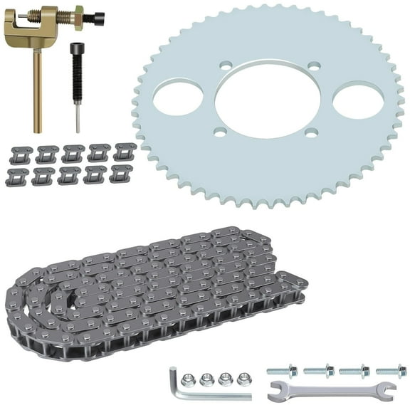 T8F Chain 116 Links 54T Rear Sprocket 54mm Bore with Chain Breaker Suitable for 43cc 47cc 49cc 2 Stroke SSR SX50 Scooter Syx Mini Moto Holeshot Metotec ATV Pocket Bike Quad Dirt Bike Parts