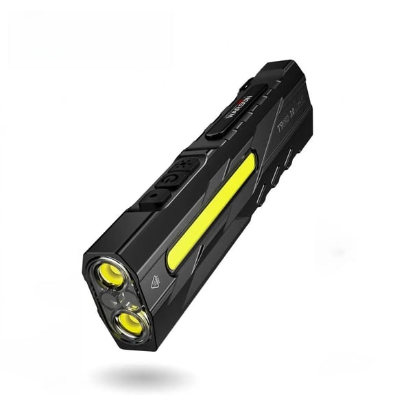 T9 EDC Flashlight, 1500 Lumens Multi-Light LED Flashlight with Laser Red & UV Light, USB-C Rechargeable, Magnetic Tail Clip, Side Flood Light, Battery Indicator