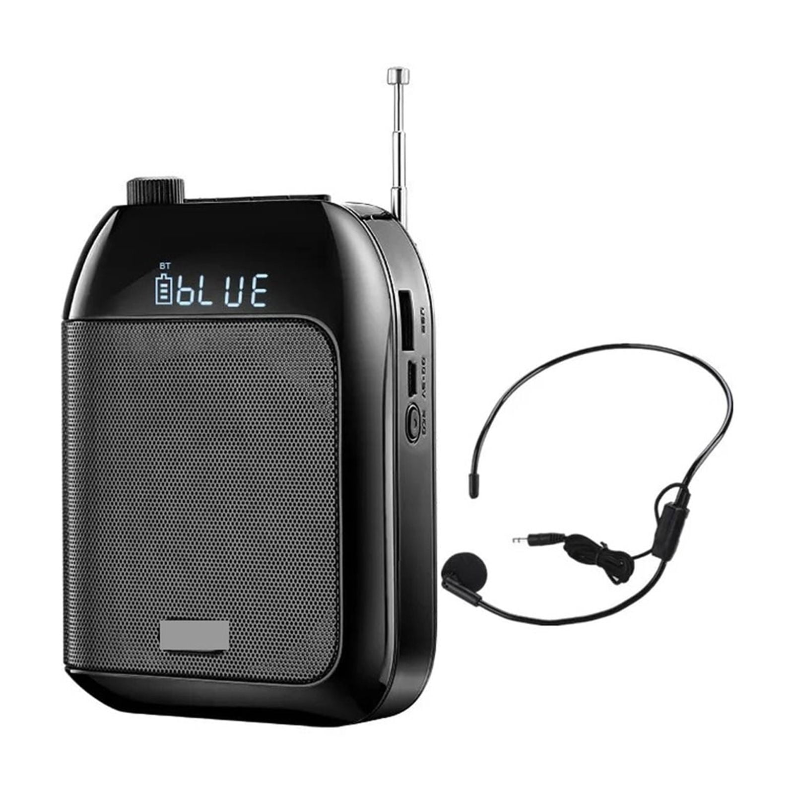 T9 Megaphone Portable UHF Wireless Speaker 15W Cordless Voice Amplifier Loudspeaker 7.4V FM Radio ,Powerful Voice Amplifier