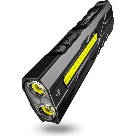 T9 PRO Rechargeable EDC Flashlight 1500 Lumens LED Pocket Flashlight, Magnetic Work Light with Clip for Dog Walking, Camping, Hiking, Car Repair, Night Walking and Everyday Carry