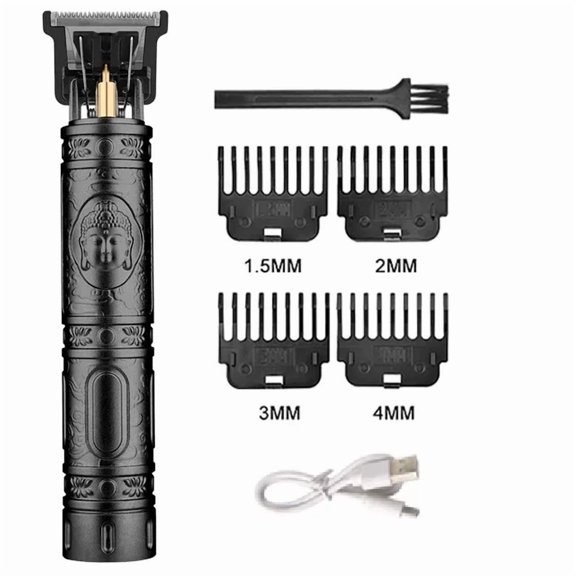 T9 Portable Vintage Hair Trimmer - USB Fast Charging Cordless Barber Clipper for Men's Beard Grooming Hair Cutting Machine