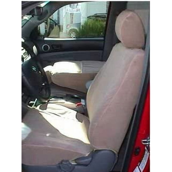 T914 2005-2008 Toyota Tacoma SR5 Front Bucket Seats Without s in Seats in Taupe Velour