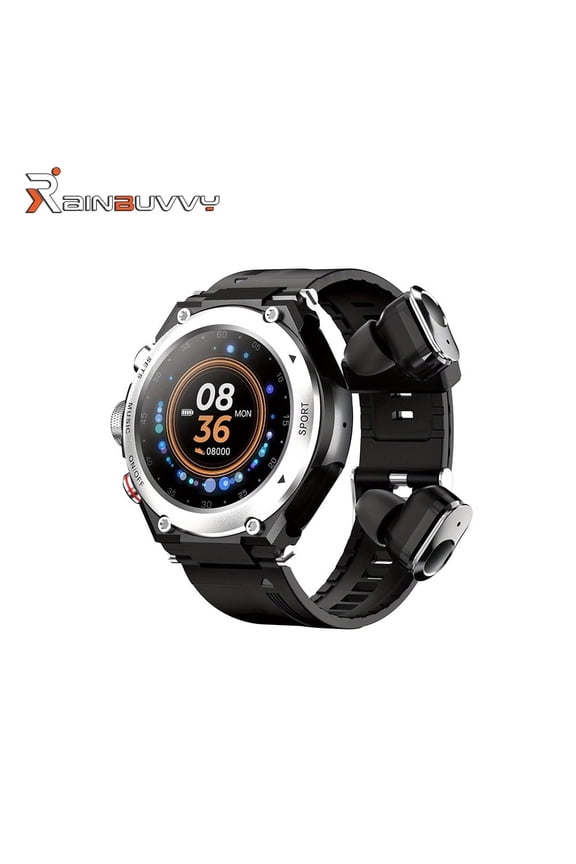 T92 Smart Watch 1,28 pouce Portable Bluetooth Headset Support Life Waterproof GPS Track Montre de sport