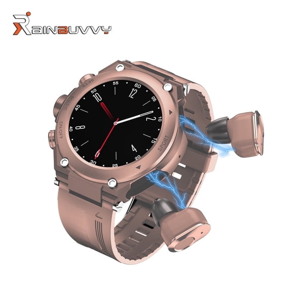 T92 Smart Watch 1,28 pouce Portable Bluetooth Headset Support Life Waterproof GPS Track Montre de sport