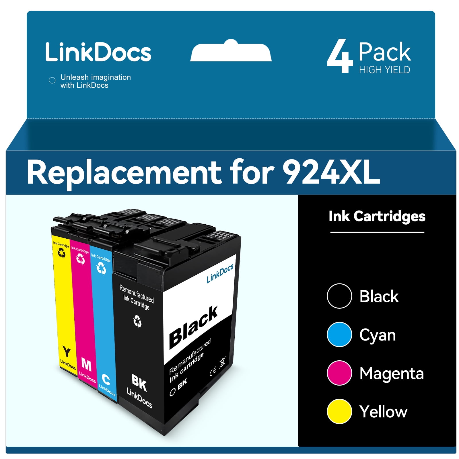 truth EPSON インク LinkDocs T924xl Ink Cartridges for Epson WF-C4310 & WF-C4810