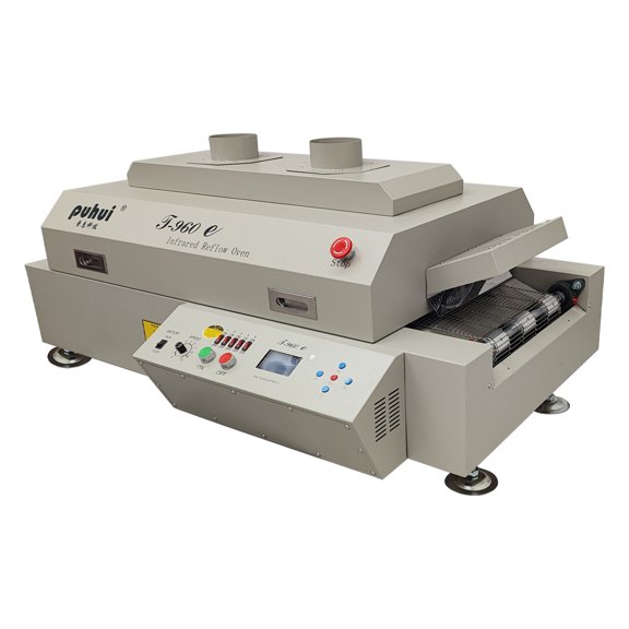 T960E Conveyor Reflow Oven 220V Infrared Hot Air Heating Reflow Oven 960mm Ultra Length Heating Zone