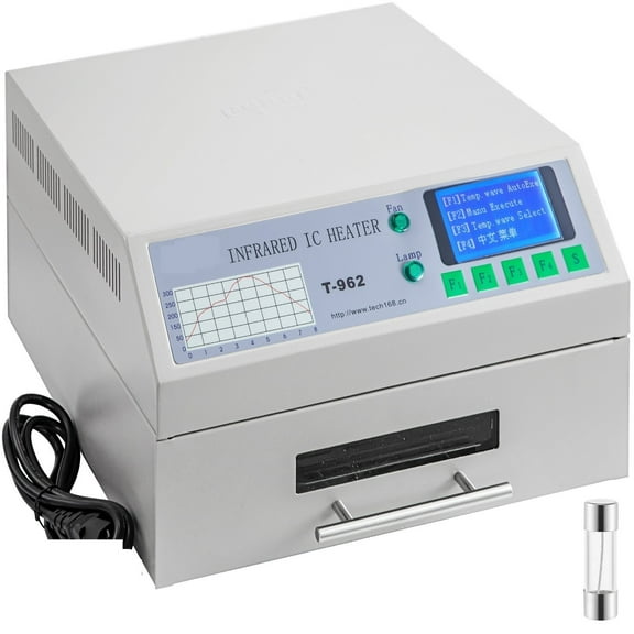 T962 Desktop Reflow Oven Soldering Machine 800W Infrared IC Heater Solder PCB Board BGA SMD SMT Rework Station ,Easy to Install