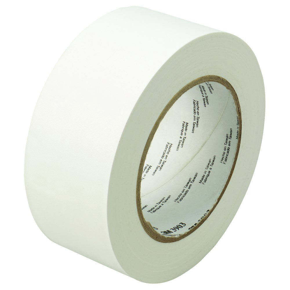 T98739033PKW Duct Tape, 2" x 50 yd, White (Pack of 3)