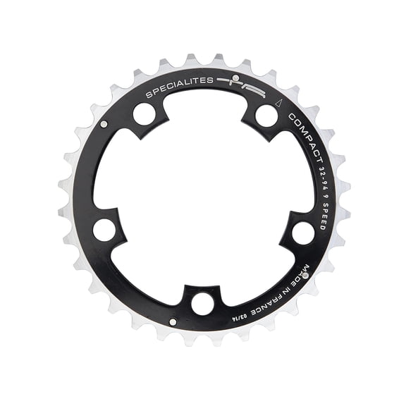 TA Specialities Compact Speed Chainring, Silver Black Middle 38T