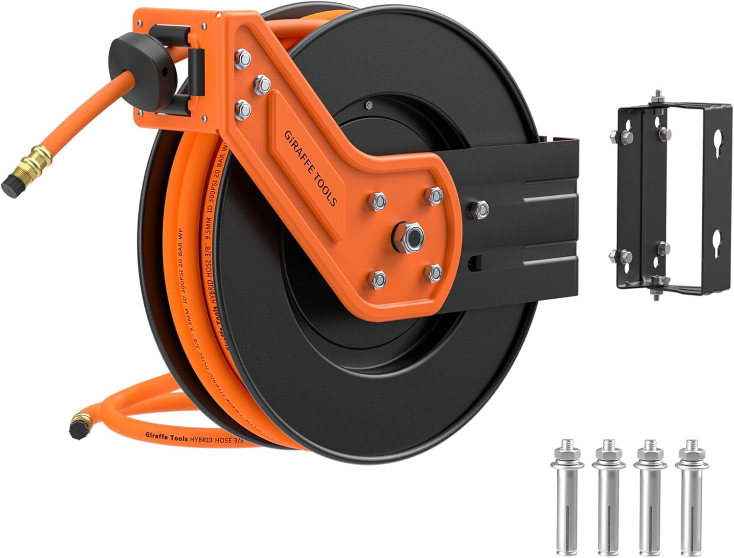 VEVOR Enrouleur de tuyau d'air rétractable, tuyau d'air hybride de 0,9