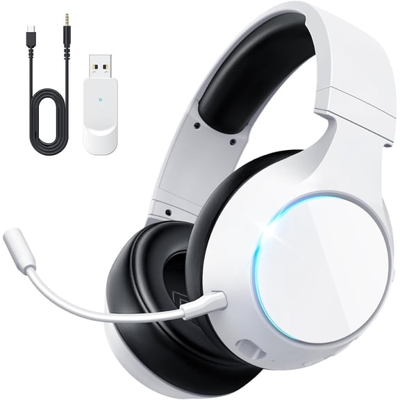 TA4000 2.4GHz/Bluetooth 5.3 Wireless Gaming Headset for PC, PS5, PS4  Over-Ear Headphones with ENC Mic, 60H Playtime, 3.5mm Wired Mode, Compatible Switch, Mac, Mobile & Controller