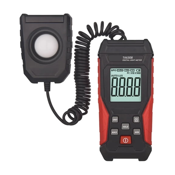 TA630A TA630B Digital Light Meter Illuminance Lux Meter Backlight LCD Display 0.1~200000LUX/0.01~20000FC Light Sensor Tester