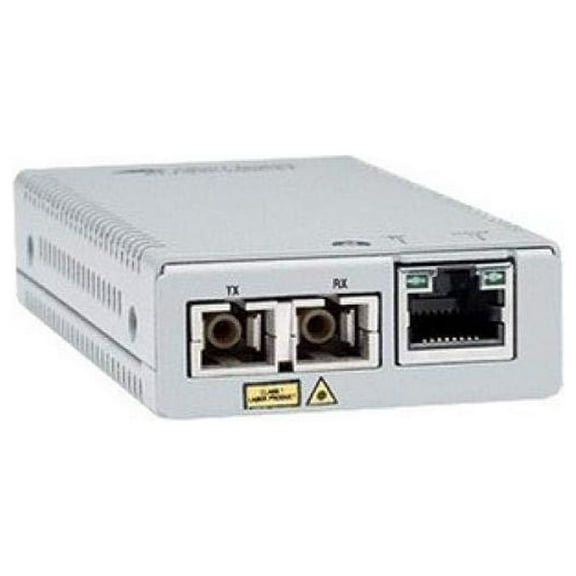 Allied Telesis MMC2000/SC Transceiver/Media Converter - 1 x Network (RJ-45) - 1 x SC Ports - Multi-mode - 850 nm Fiber - Gigabit Ethernet - 10/100/1000Base-T, 1000Base-SX - 0.50 km - AC Adapter - W...