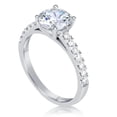 thumbnail image 1 of TAAPSEE JEWELS 14K White Gold Plated White Round Cut Diamond Engagement Wedding Ring, 1 of 4