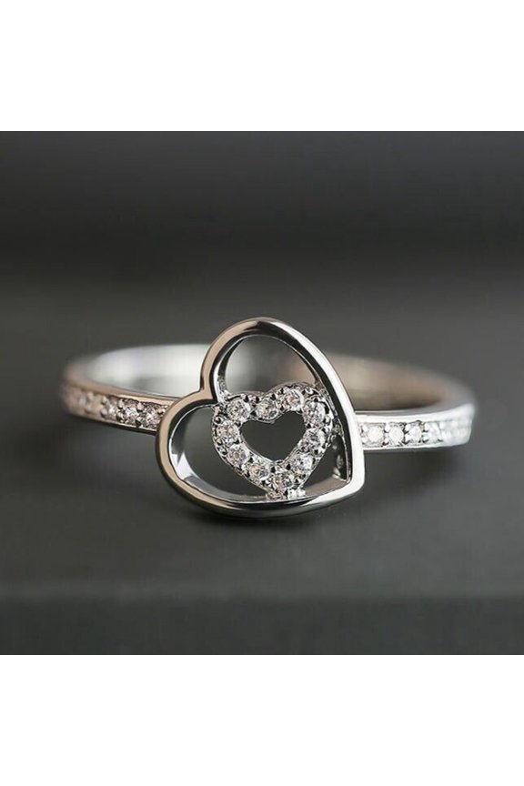 925 Silver Plated Lovely Ring For Wedding Gift 2 CT CZ Ring for Women's