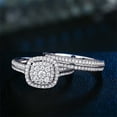 thumbnail image 1 of TAAPSEE JEWELS Bridal Wedding Ring Set 14K White Gold Plated White Round Cut Diamond, 1 of 4