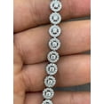 thumbnail image 1 of TAAPSEE JEWELS Cluster Men's Tennis Bracelet Round Cut White Cubic Zirconia 14K White Gold Finish, 1 of 3